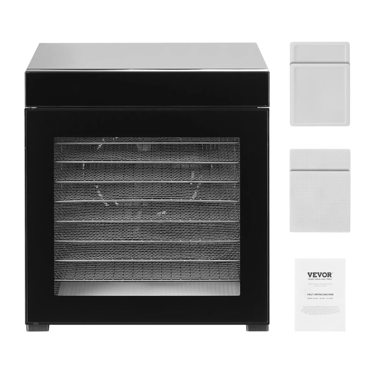 Deshidratador de alimentos con ventana frontal LED