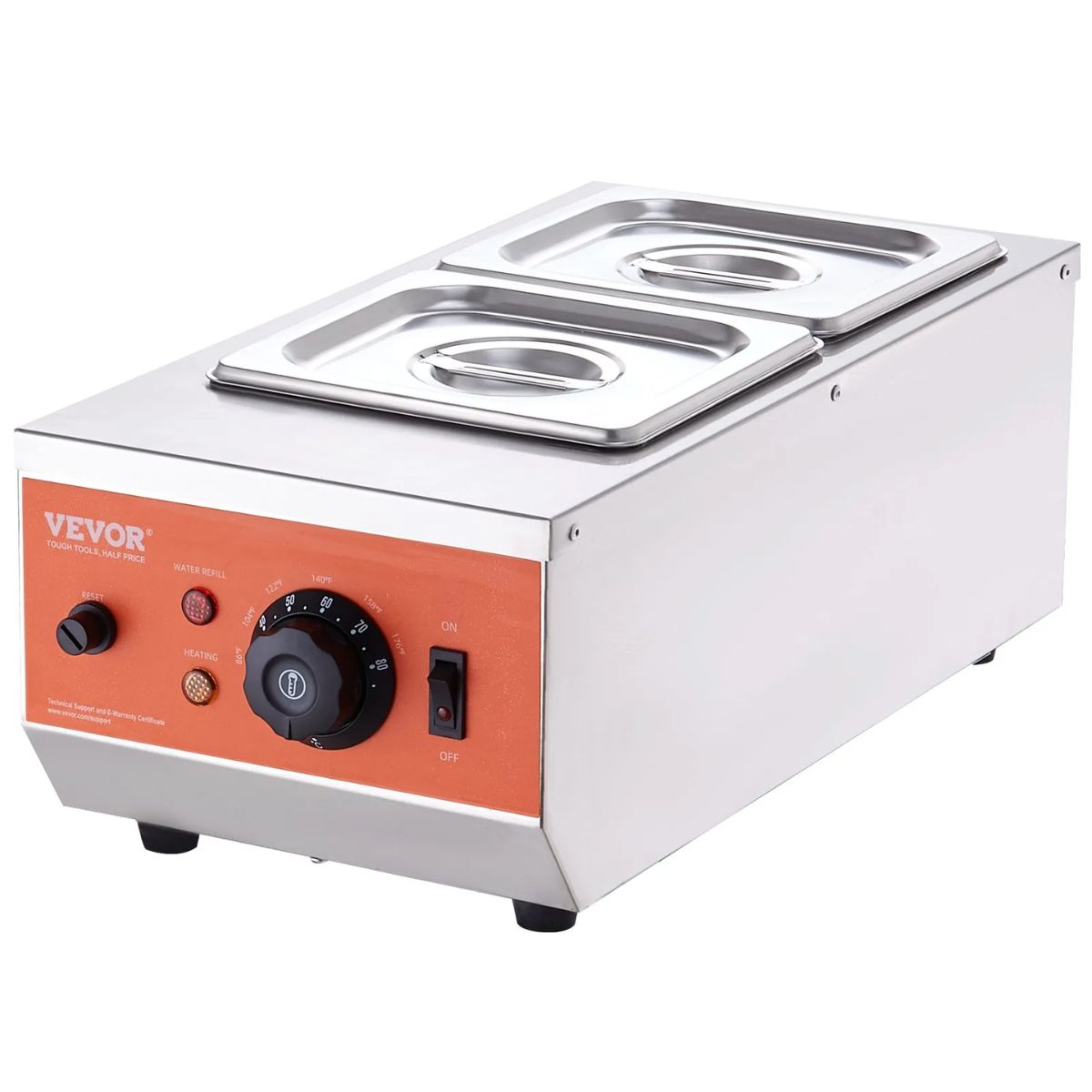Máquina fundidora de Chocolate VEVOR 800W – Doble Tanque de Acero Inoxidable
