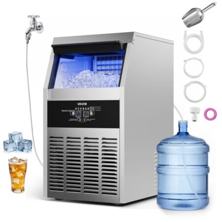 Máquina de Hielo de Pie VEVOR SSX100 – 150 lbs/24h con Doble Entrada de Agua